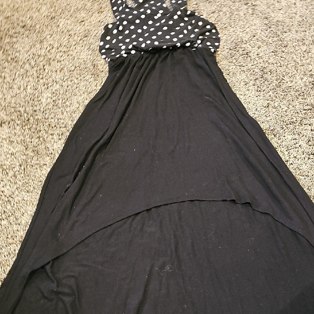 Planet Gold Black Polka Dot Dress